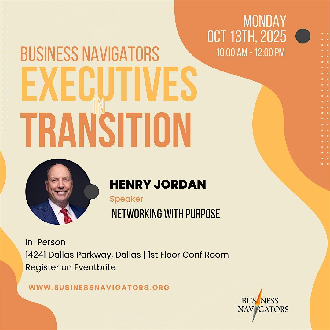 October 13th Executives in Transition