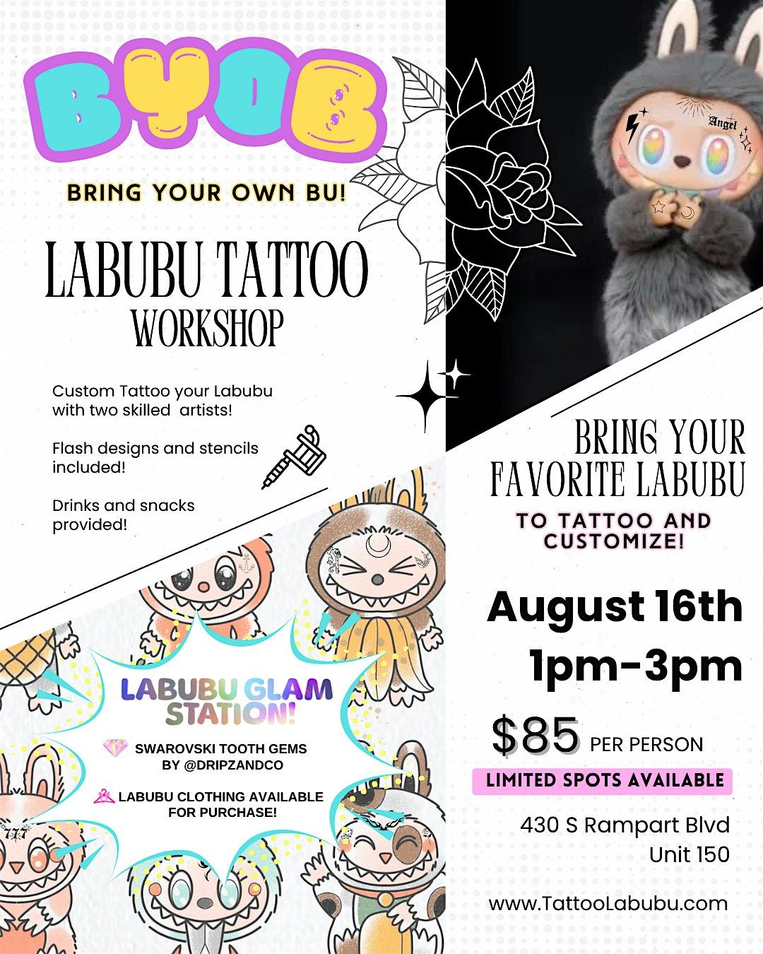BYOB Tattoo Labubu Workshop