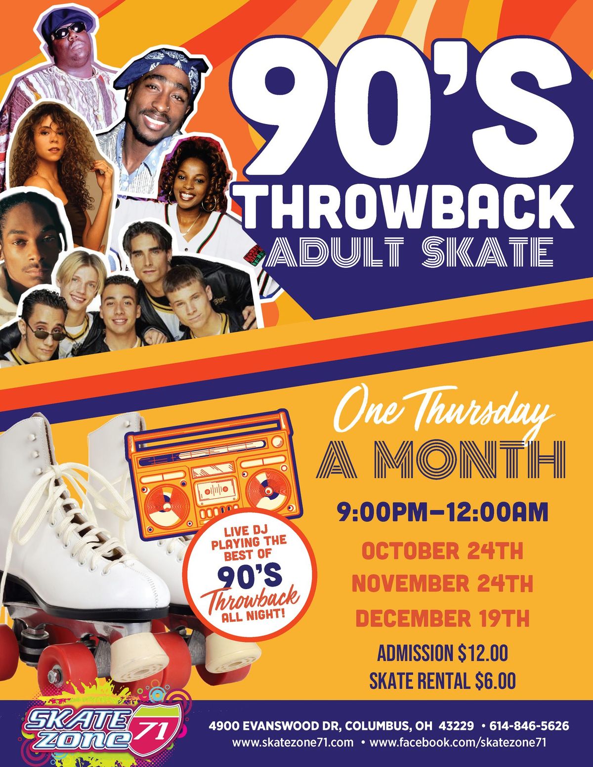 90s THROWBACK ADULT SKATE