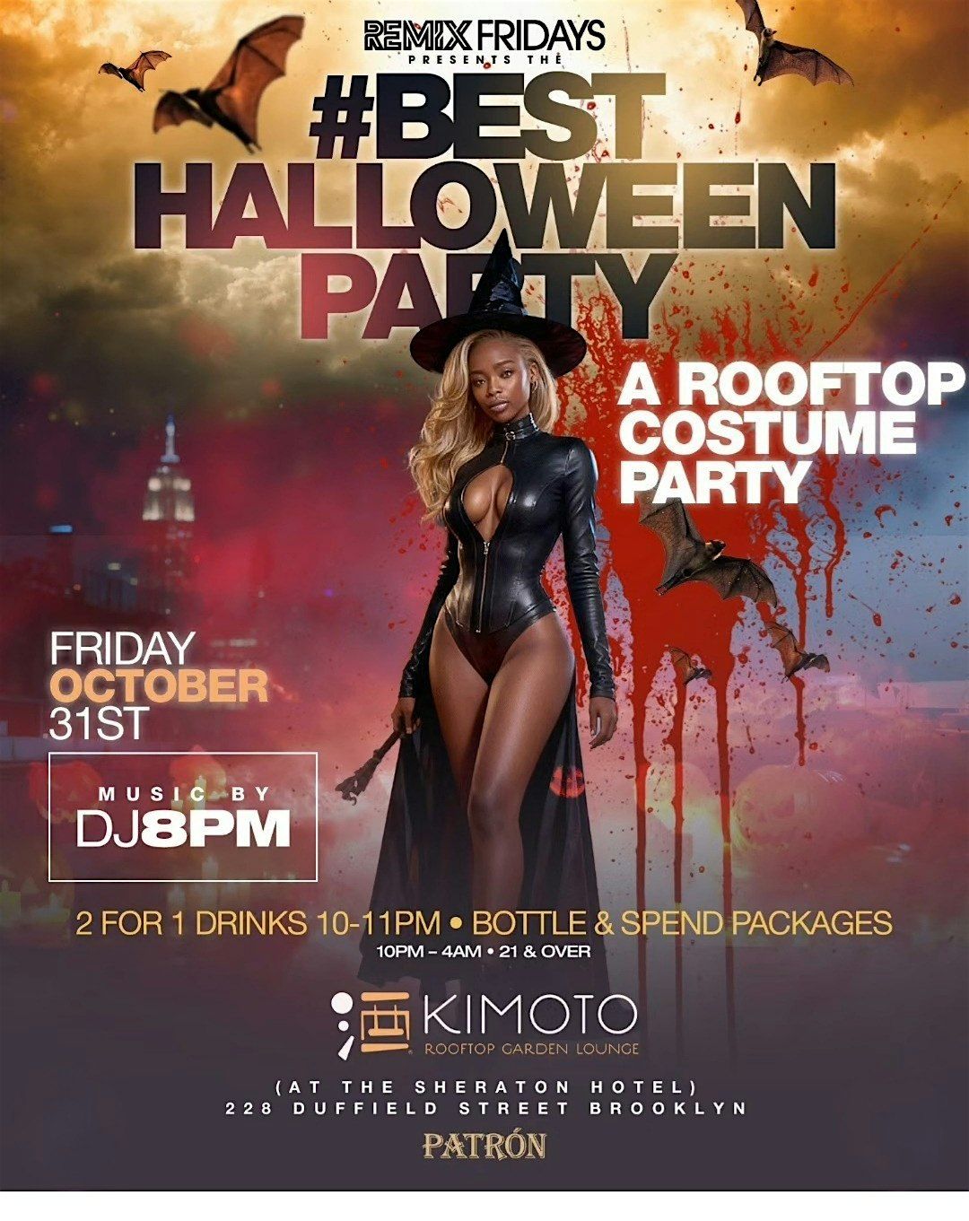 10\/31 -  Halloween At Kimoto Rooftop (PREMIERE Guestlist)