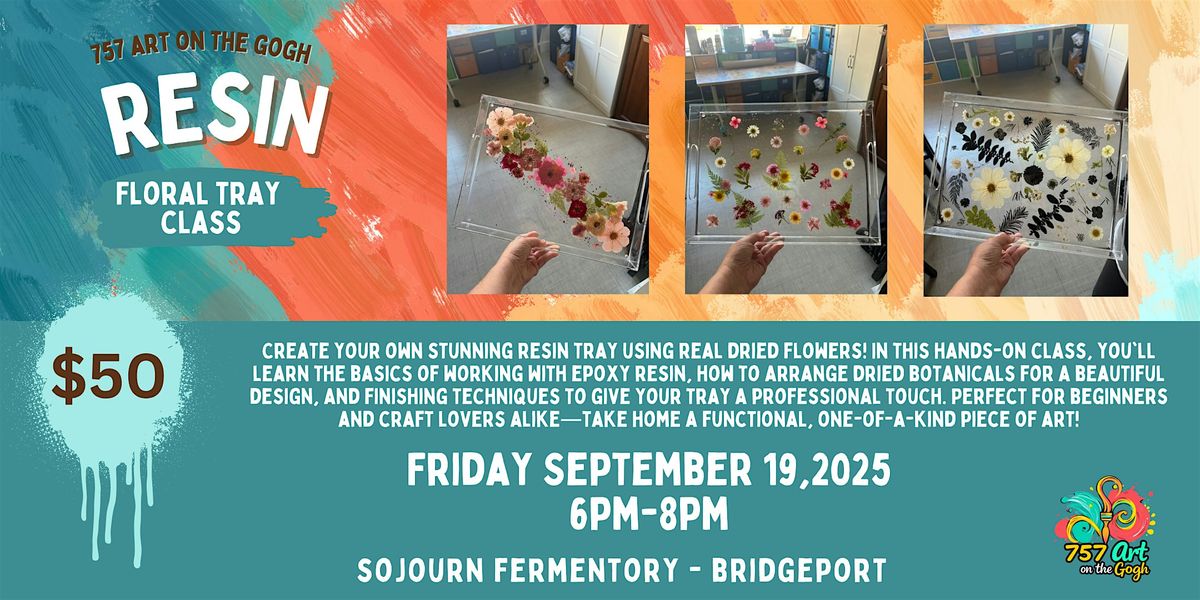 Floral Resin Tray Class with 757 Art on the Gogh