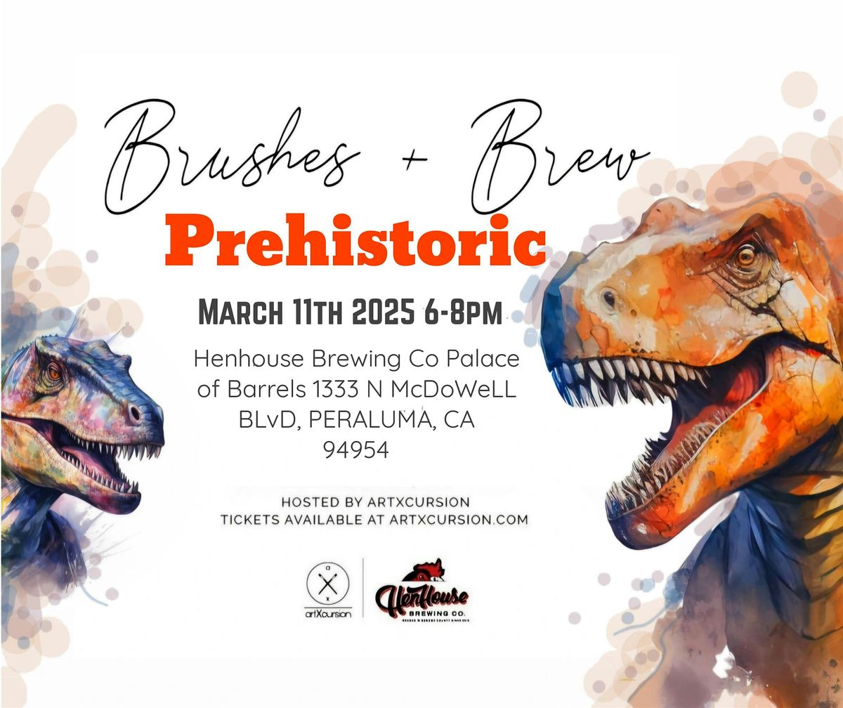 Brushes + Brew, Prehistoric Paint Night!