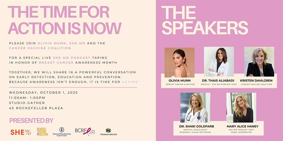 JOIN OLIVIA MUNN, SHE MD AND CANCER VACCINE COALITION FOR A LIVE EVENT