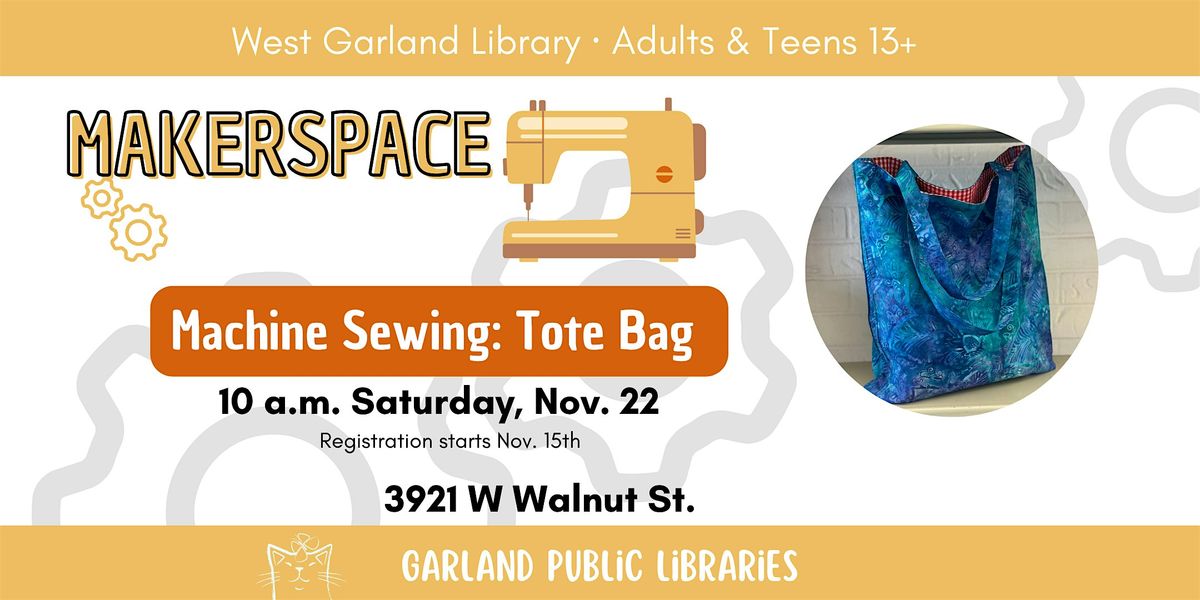 Machine Sewing: Tote Bag