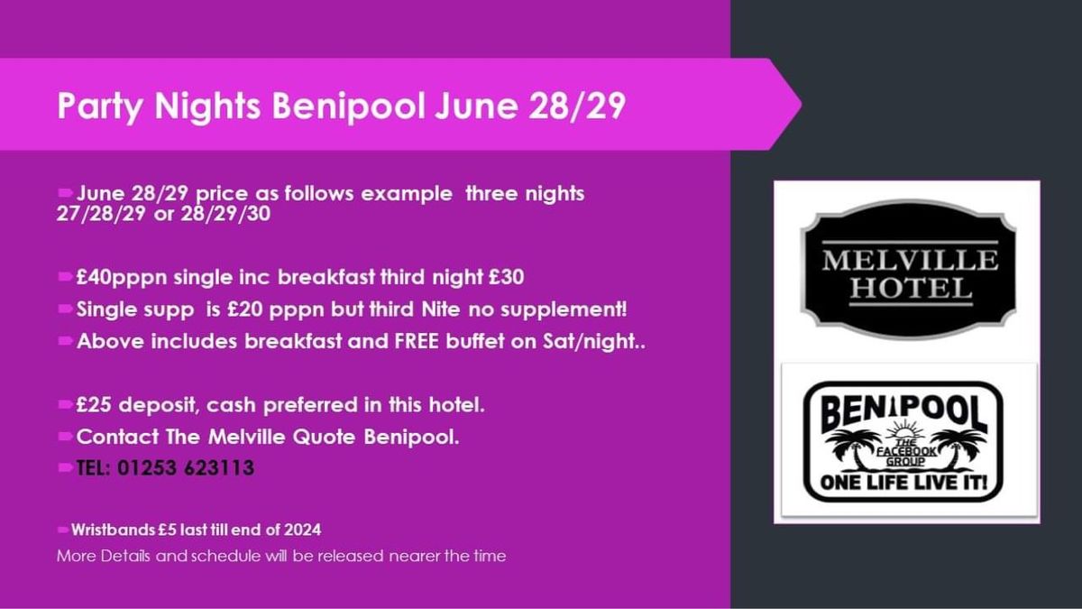 Benipool party nights it\u2019s a group thing 