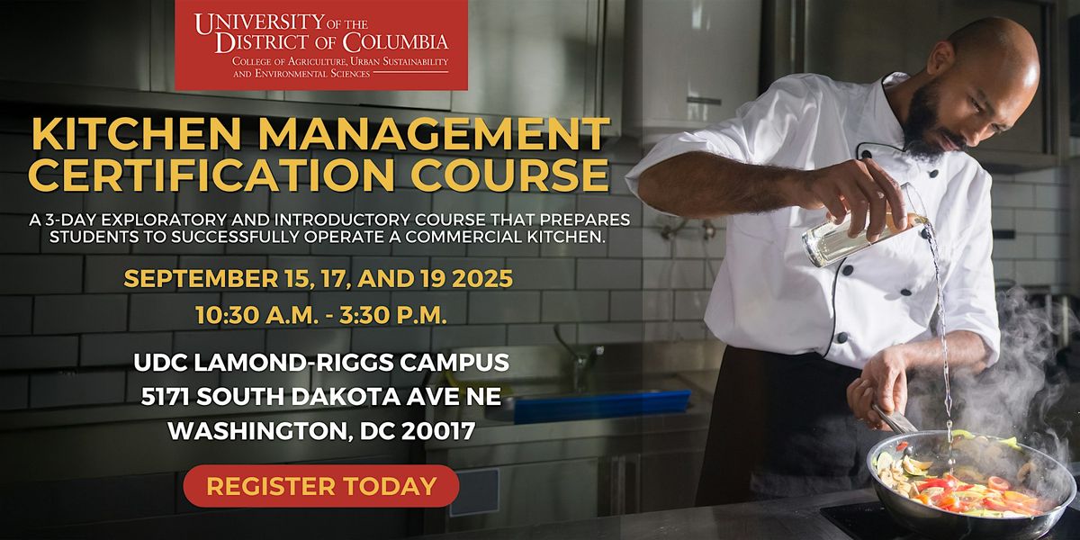 Kitchen Management Training (September) - $10