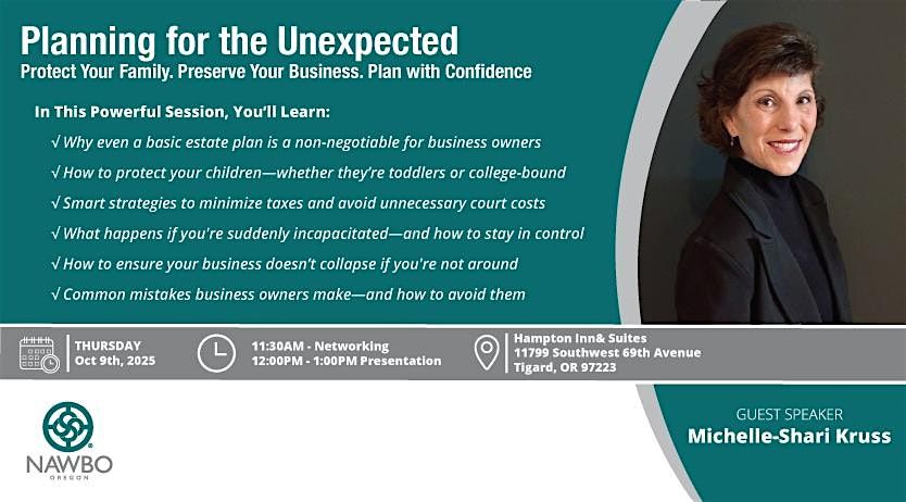 Planning for the Unexpected - NAWBO Oregon Professional Development Forum