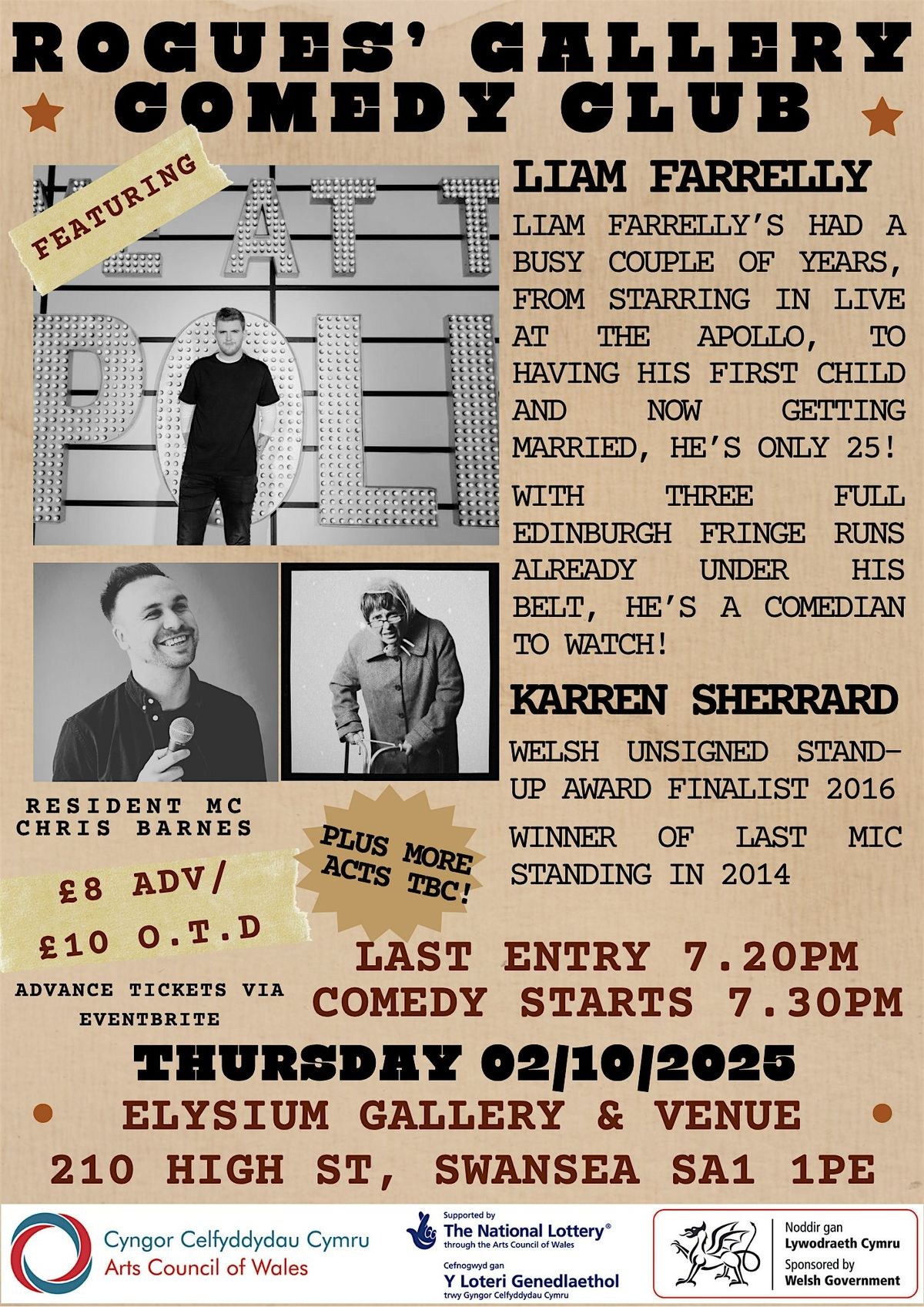 Rogues' Gallery Comedy Club: Liam Farrelly & Karren Sherrard