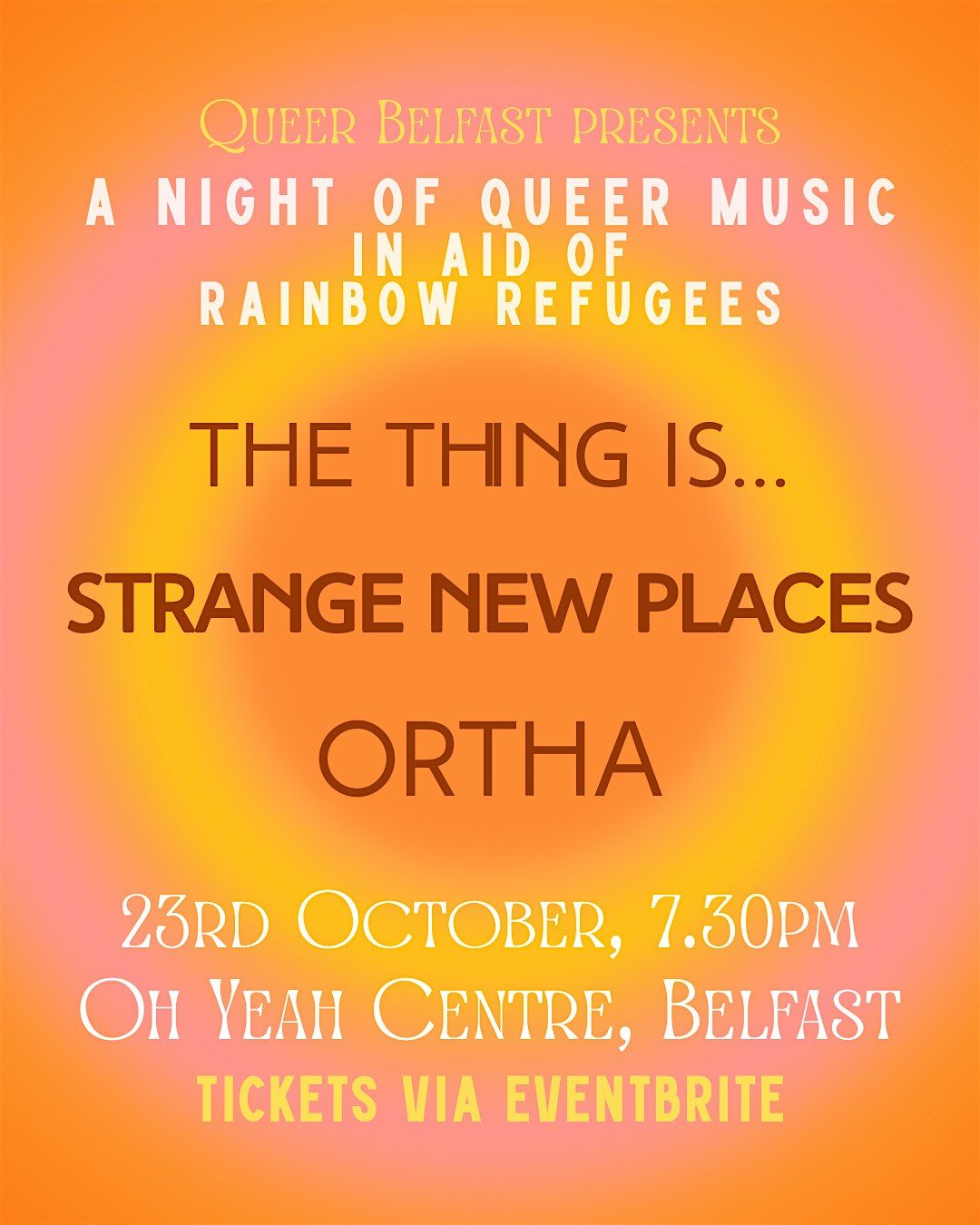 A Night of Queer Music in aid of Rainbow Refugees