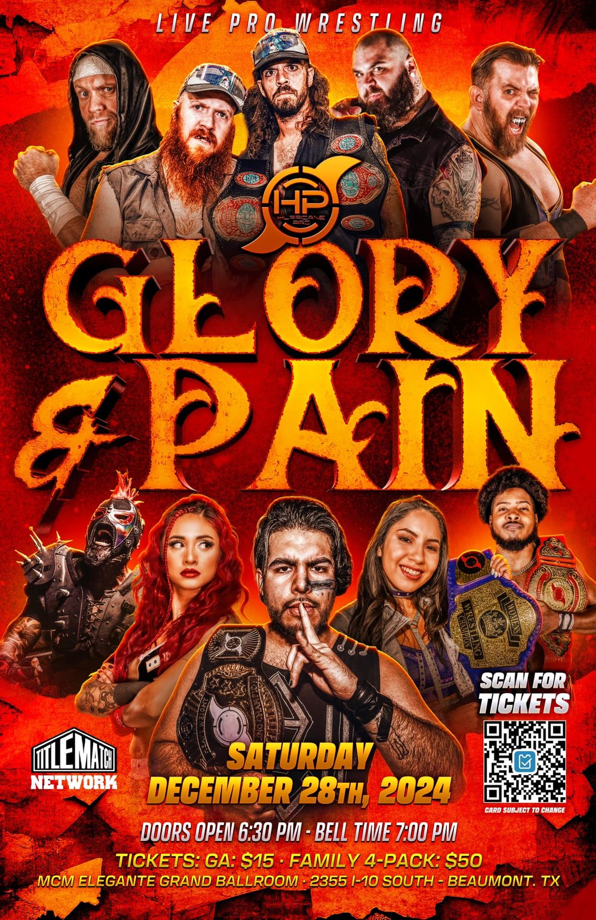 Hurricane Pro Wrestling-GLORY & PAIN XVIIII