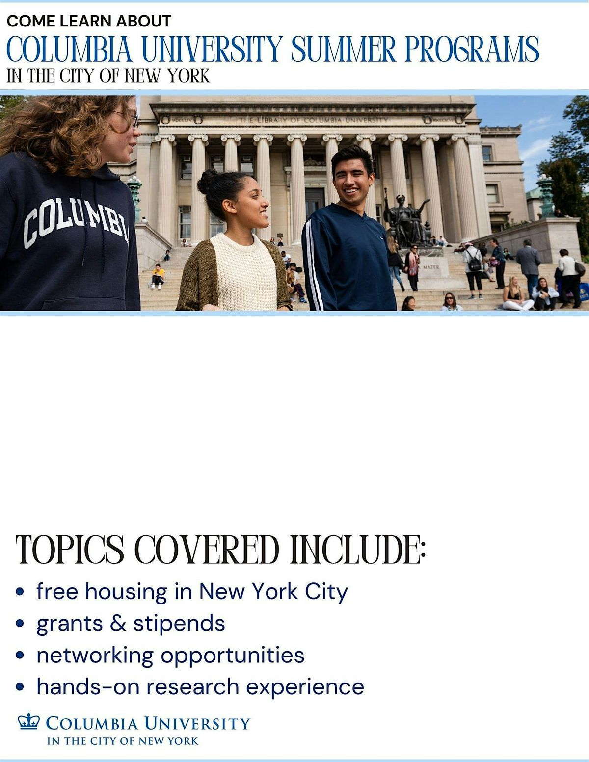 Summer 2025 Programs at Columbia University Information Session