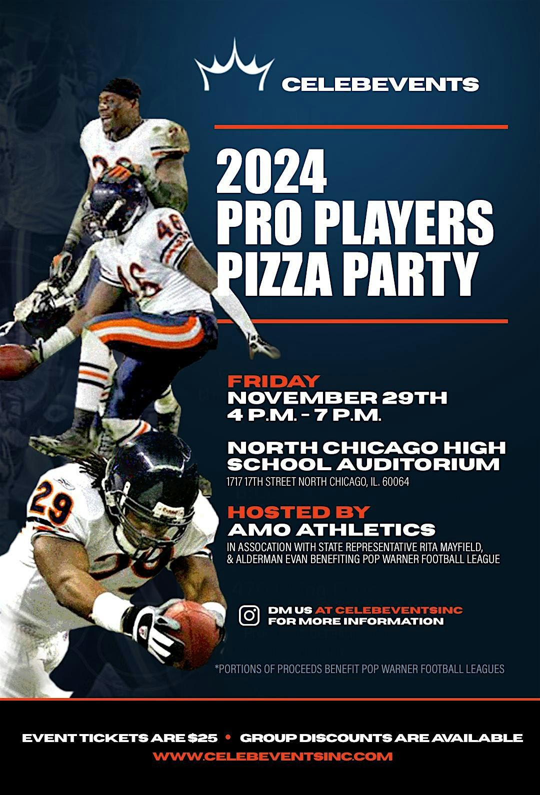 2024 Pro Players Pizza Party - Benefiting Pop Warner Football League