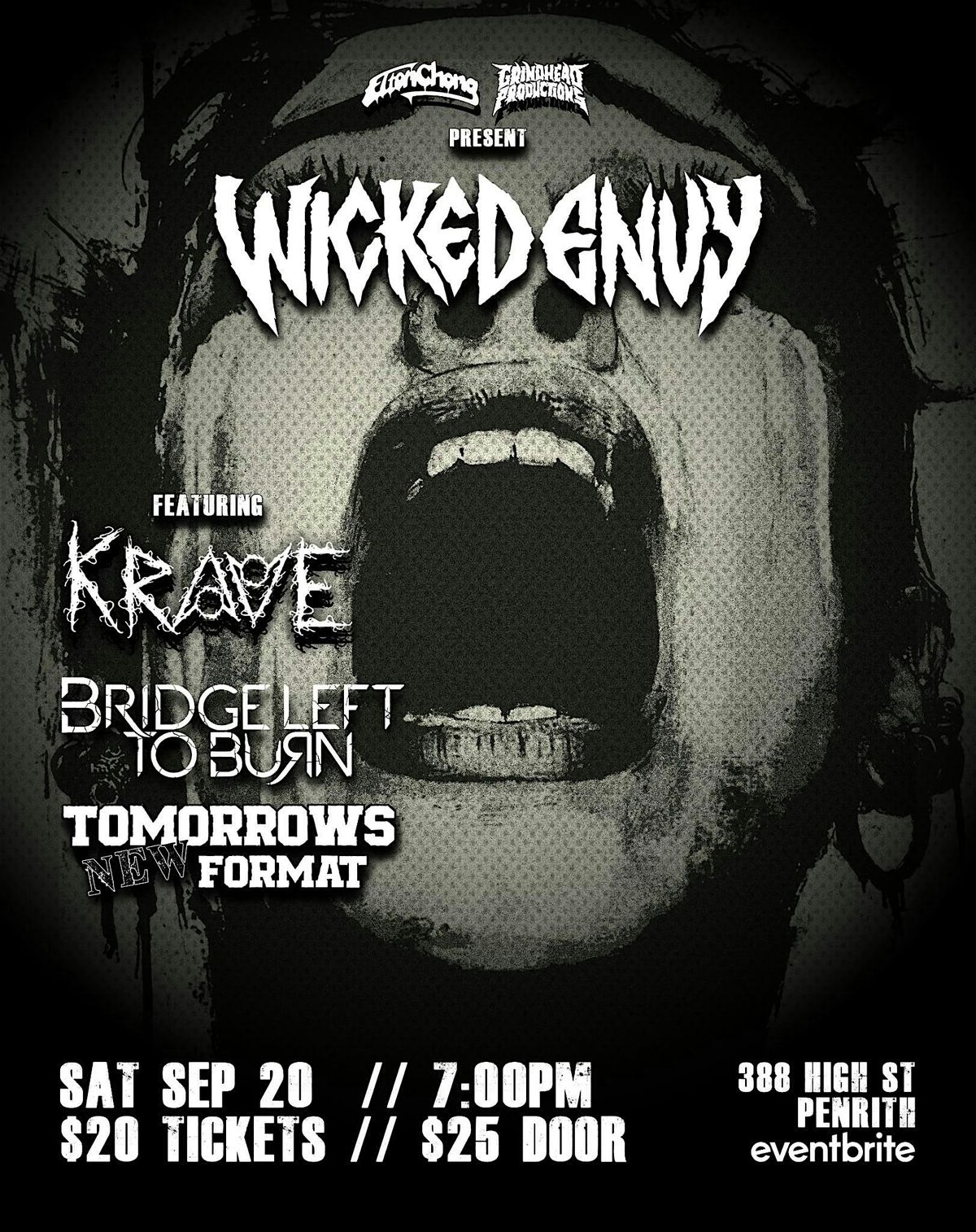 Wicked Envy w\/Krave, Bridge Left To Burn and Tomorrows New Format