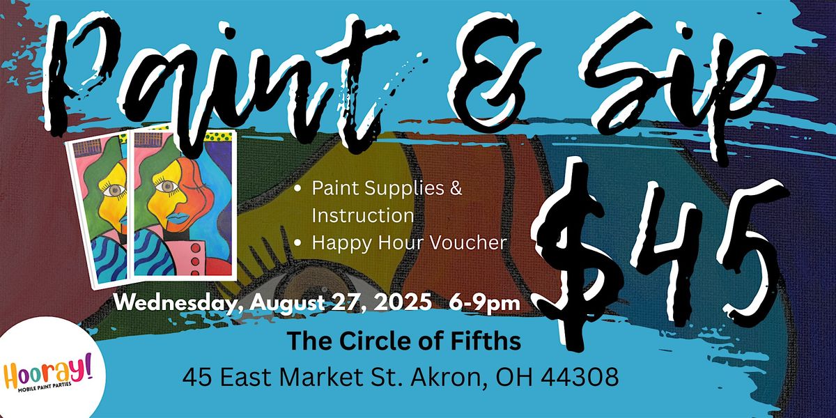 Cubist  Self-Portrait Paint and Sip