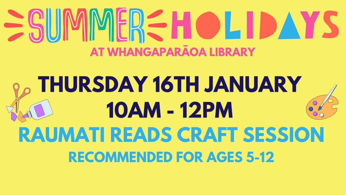 Raumati Reads Craft sessions