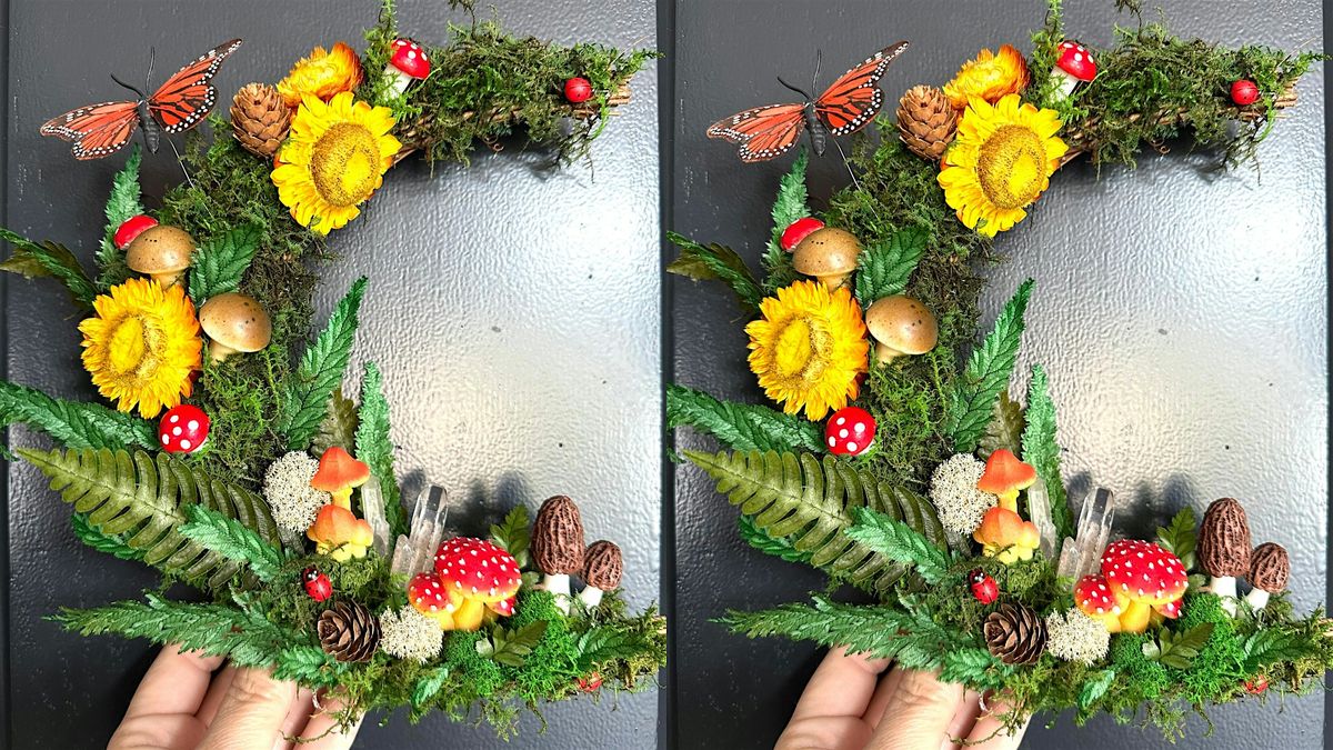 Make + Take: Moss + Mushrooms Moon Wreath