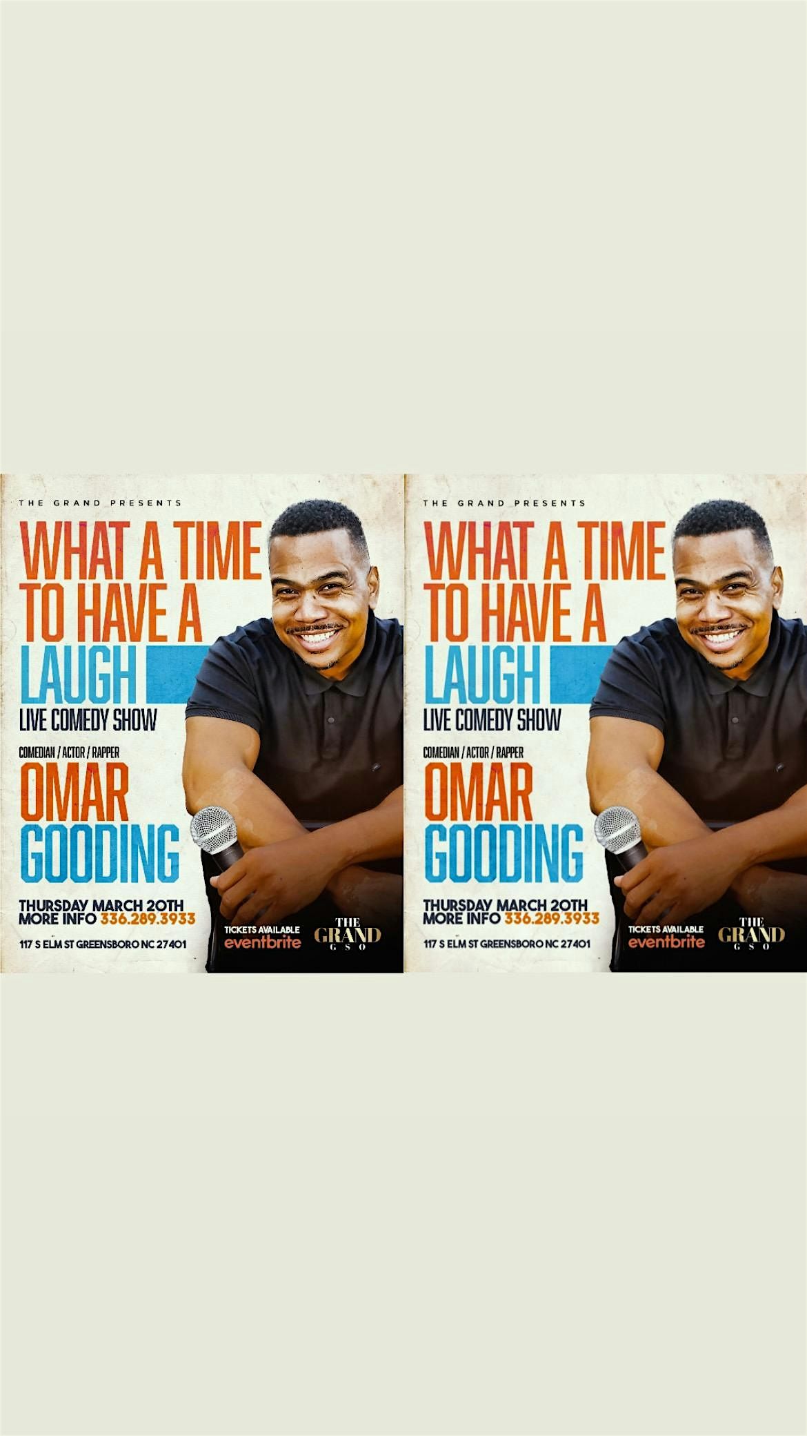 OMAR GOODING \u201cWHAT A TIME TO HAVE A LAUGH TOUR\u201d STAND UP COMEDY SHOW-03\/20