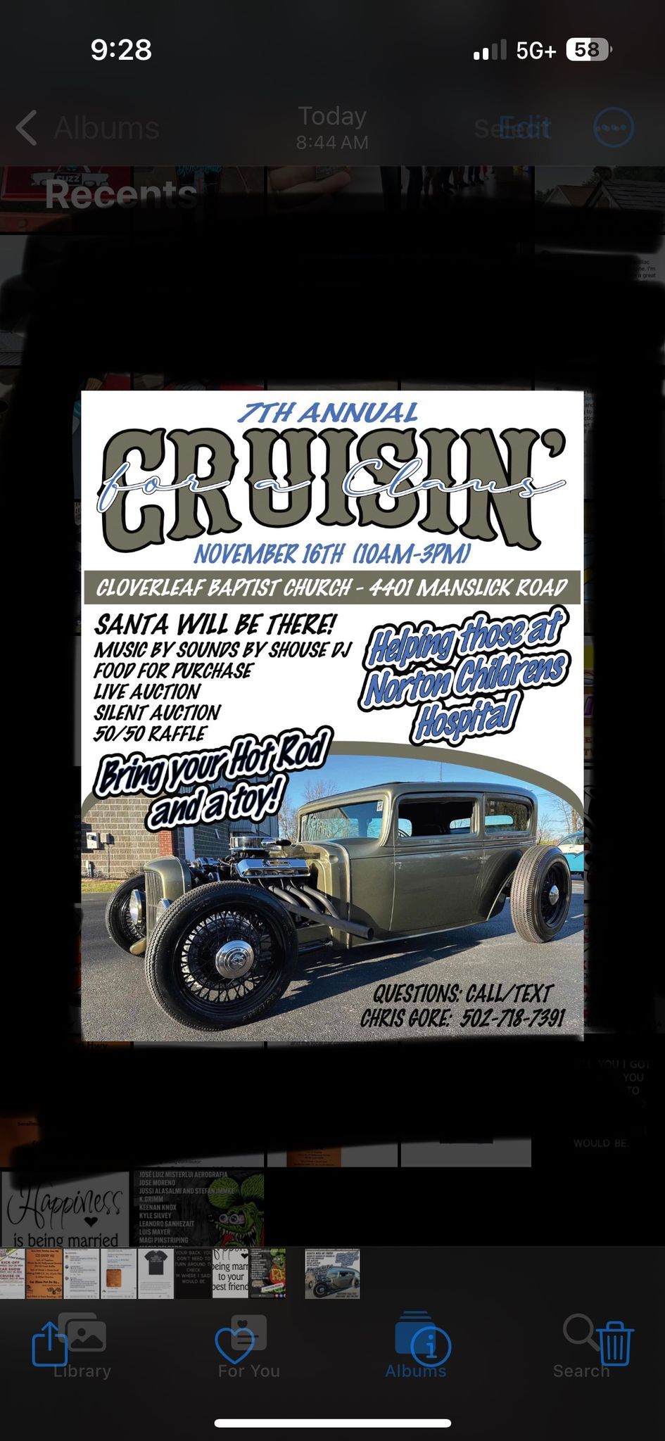 7th annual CRUISIN FOR A CLAUS charity car show.