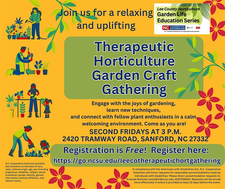 November Therapeutic Horticulture Garden Craft Gathering