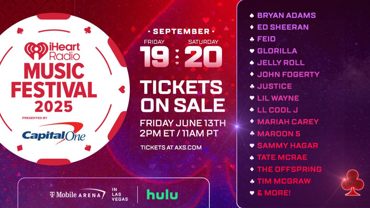 iHeartRadio Music Festival (Friday) with Bryan Adams, FEID, Justice, and more