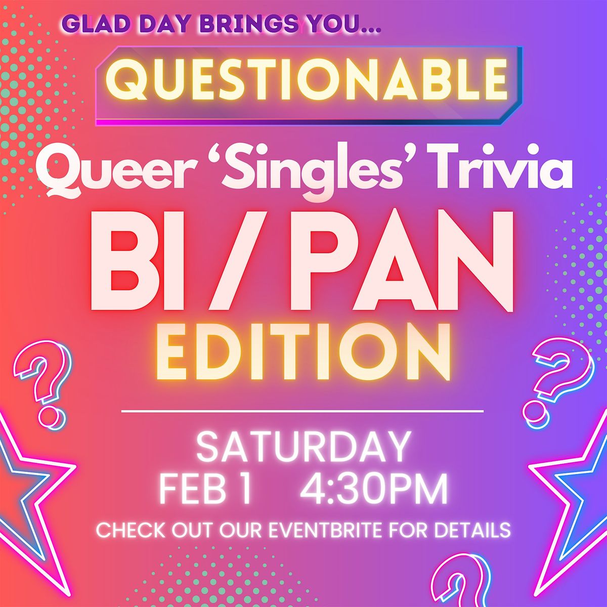 Questionable - BI \/ PAN EDITION Queer Mixer & Trivia Night