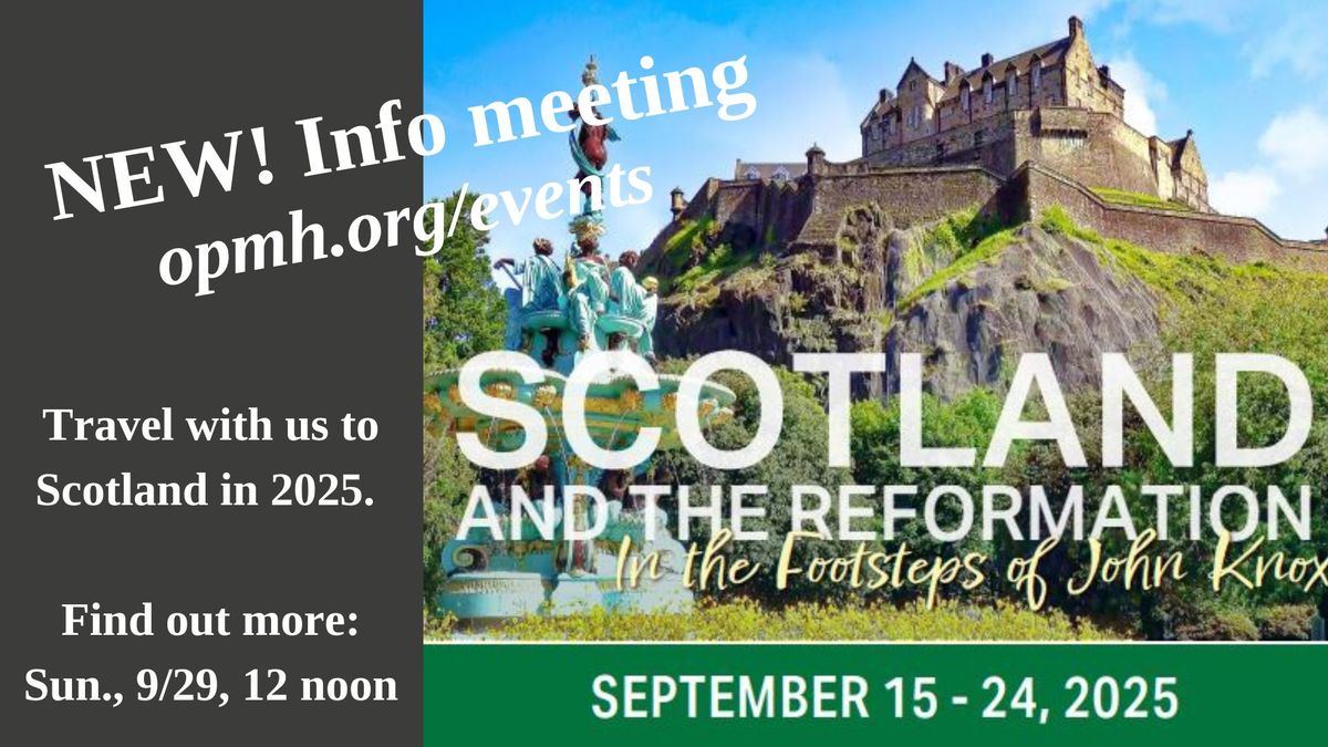 Scotland Tour Info Meeting