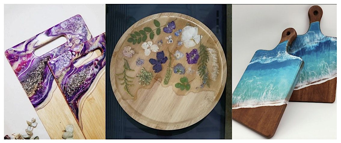 Make Your Own Charcuterie\/Cutting Board (Beach, Flowers, and Geode)