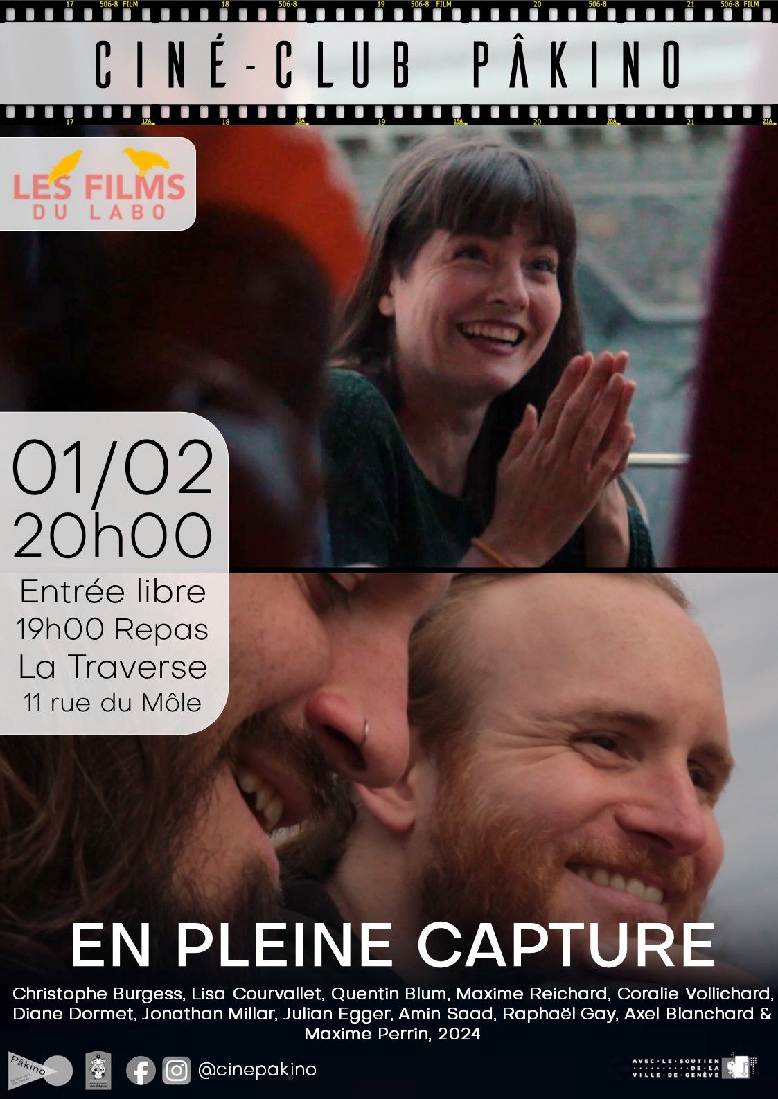 \ud83d\udce2\ud83d\udce2\ud83d\udce2 "En pleine capture", du collectif "Les Films du Labo", en pr\u00e9sence de l'\u00e9quipe du film