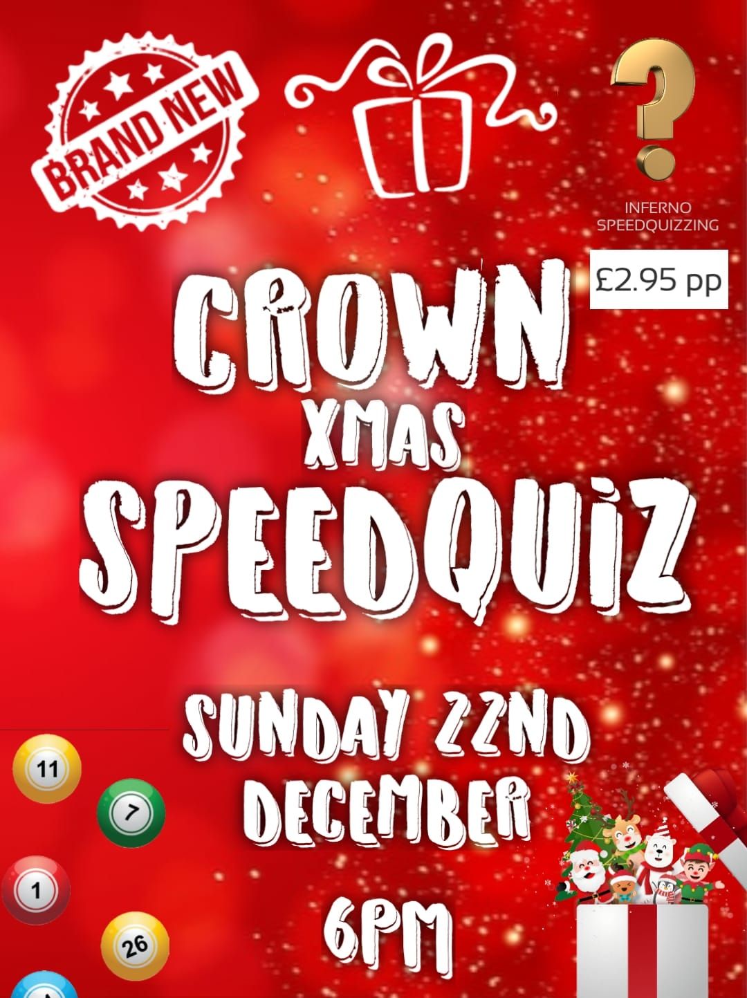 Crown Powick XMAS SPEEDQUIZ PLUS \u00a350+ ON PYCR