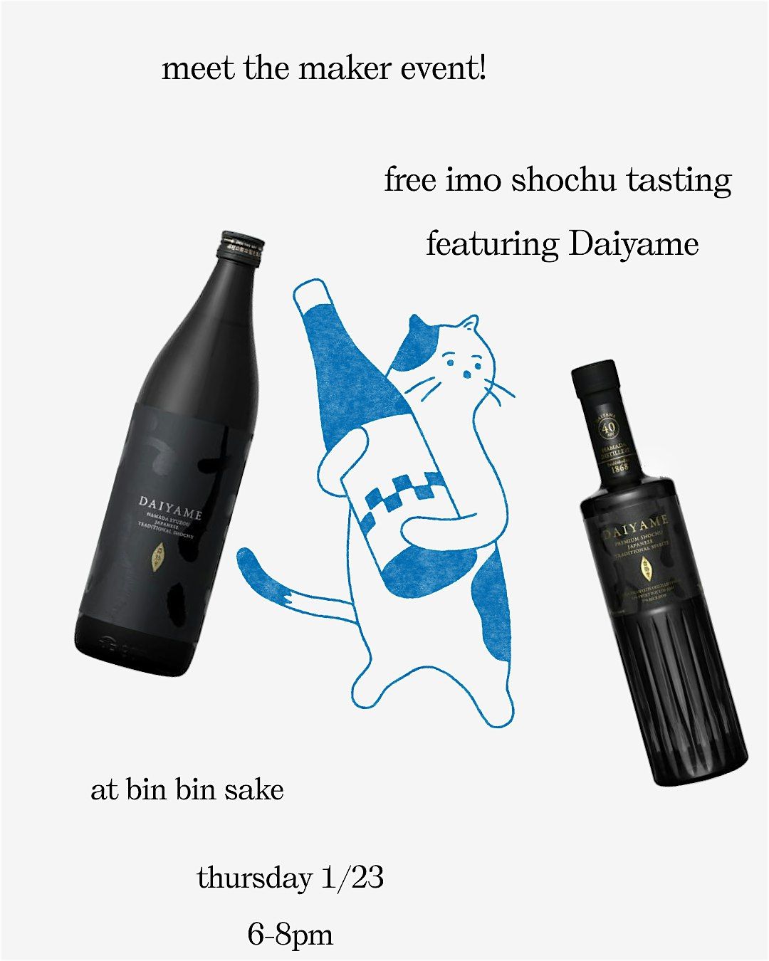 Meet the Maker: Free Tasting at Bin Bin Featuring Daiyame