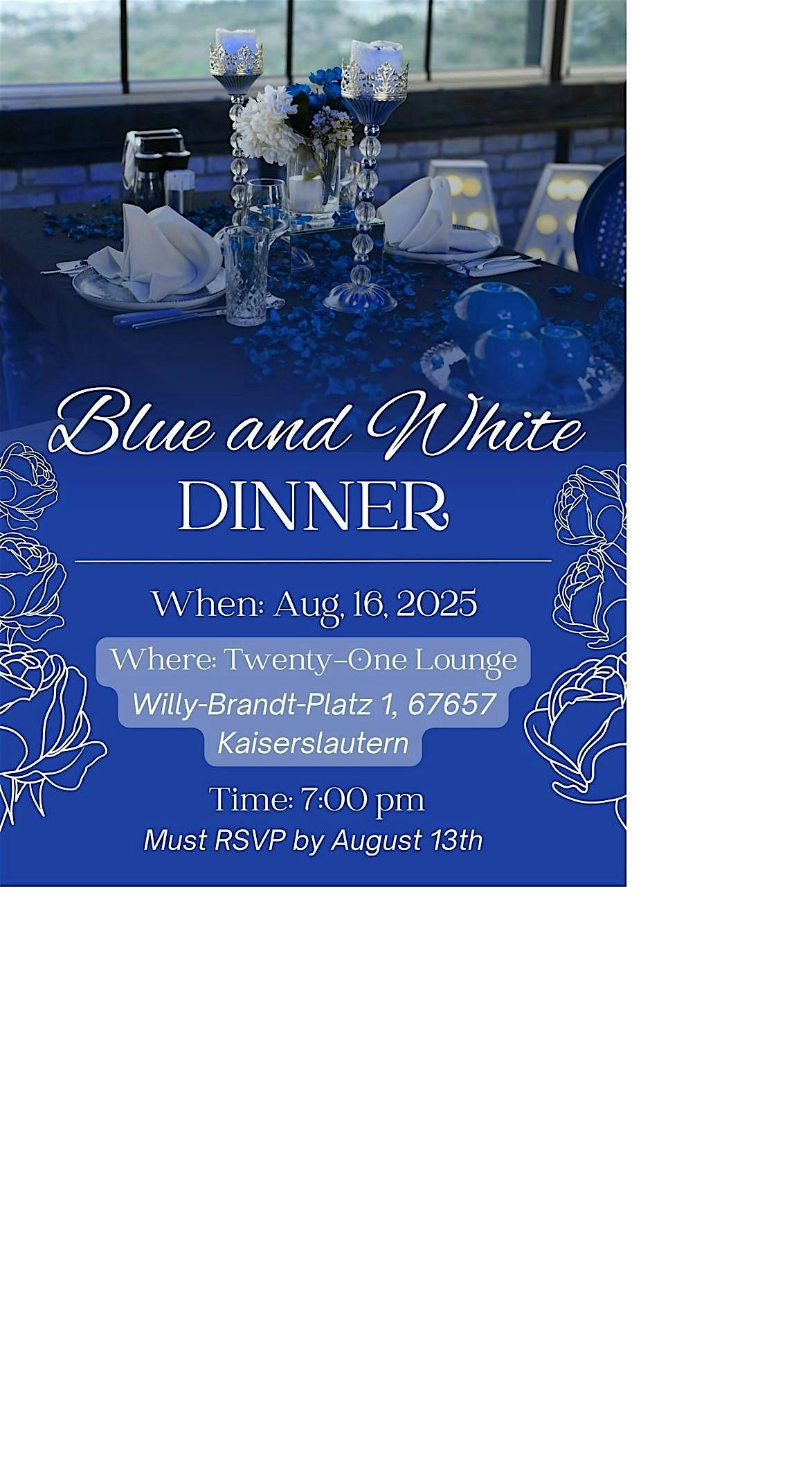 Blue & White Dinner