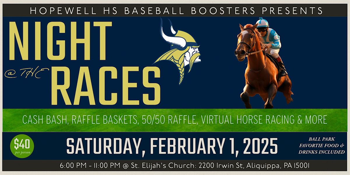 Night @ The Races, presented by Hopewell HS Baseball Booster Club