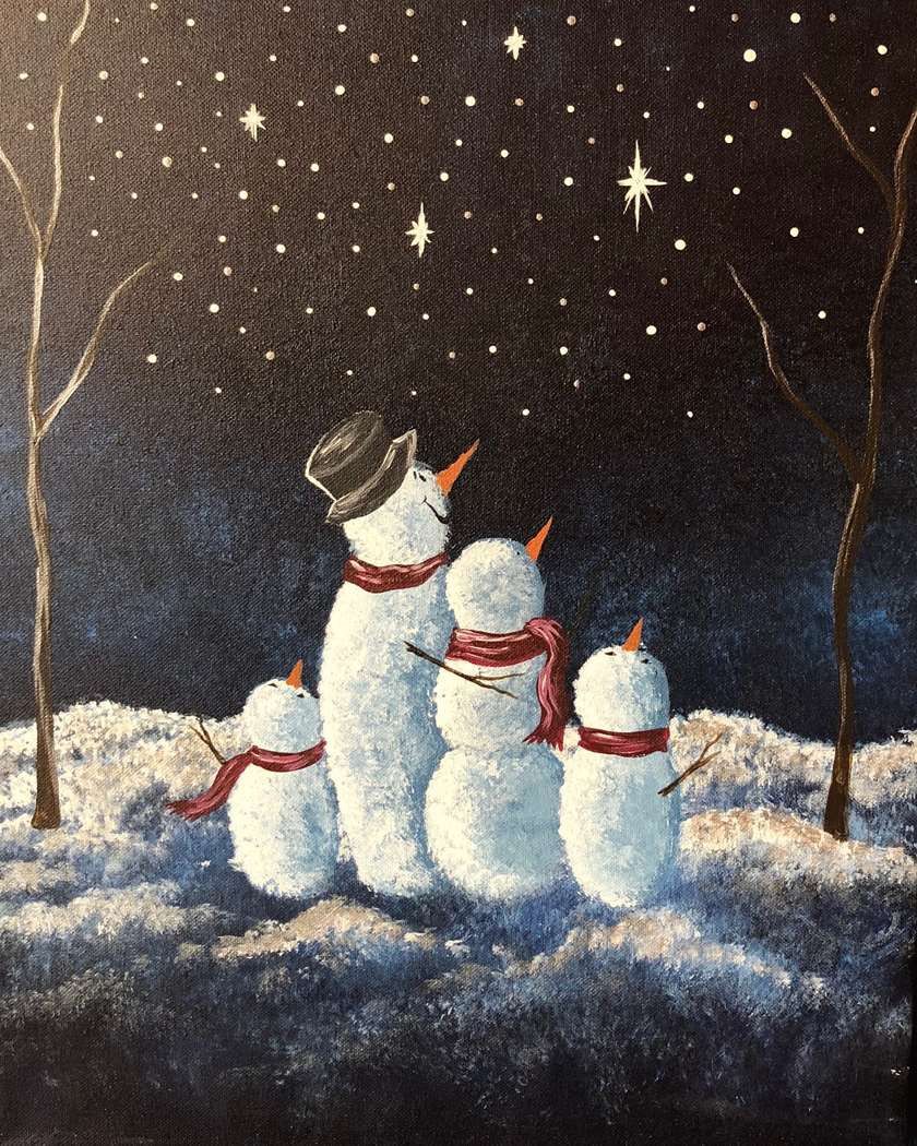 Snowy Stargazing-Paint Party