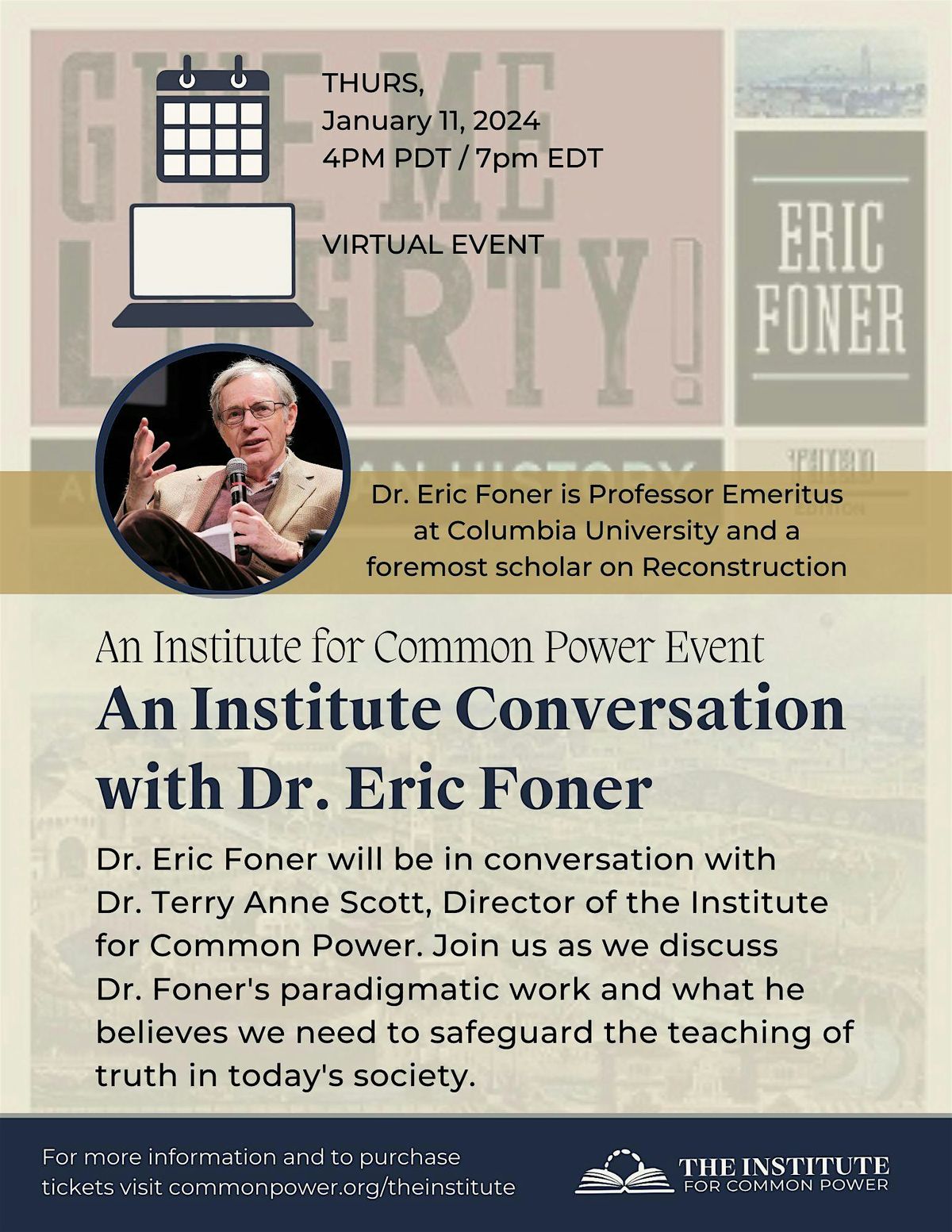 An Institute for Common Power Vision Conversation with Dr. Eric Foner