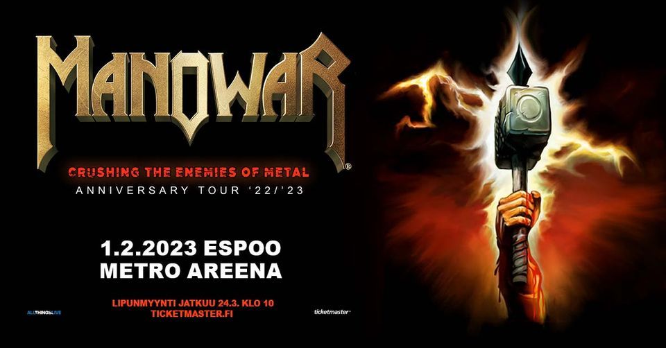 Manowar Crushing The Enemies of Metal Anniversary Tour \u201922