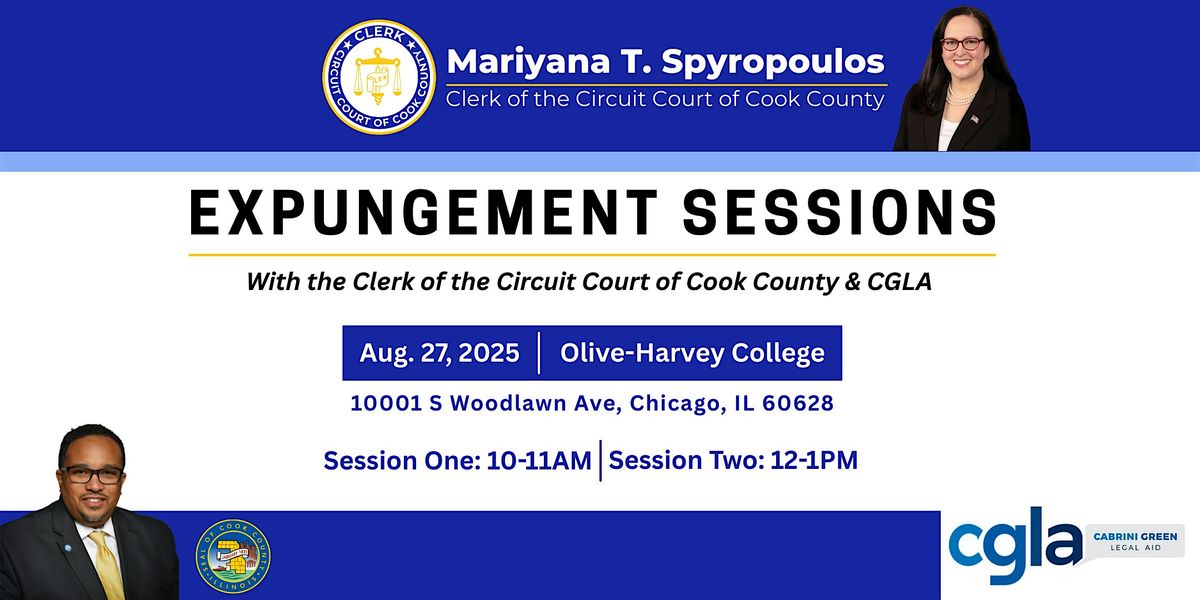 Expungement Sessions with the Clerk of the Circuit Court & CGLA