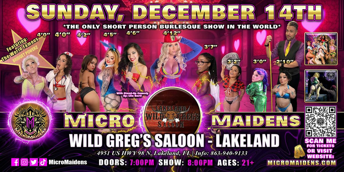 Lakeland, FL  - Micro Maidens Dwarf Dancers @ Wild Greg's Saloon