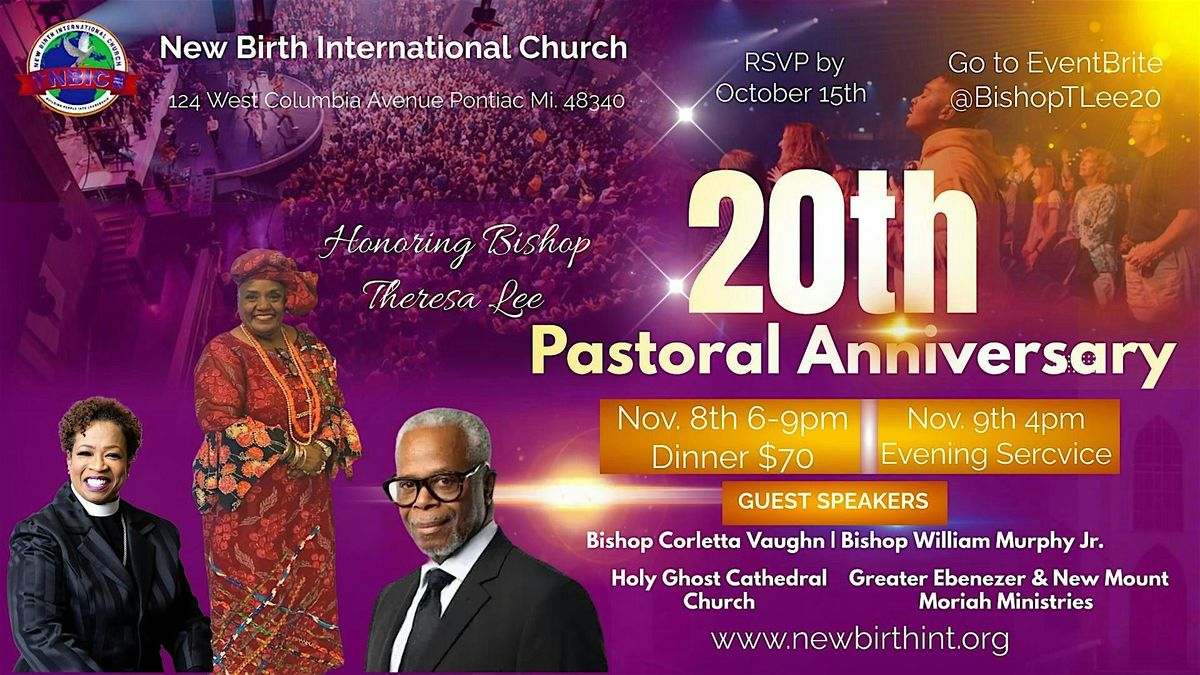 Bishop Theresa Lee 20th Pastoral Anniversary