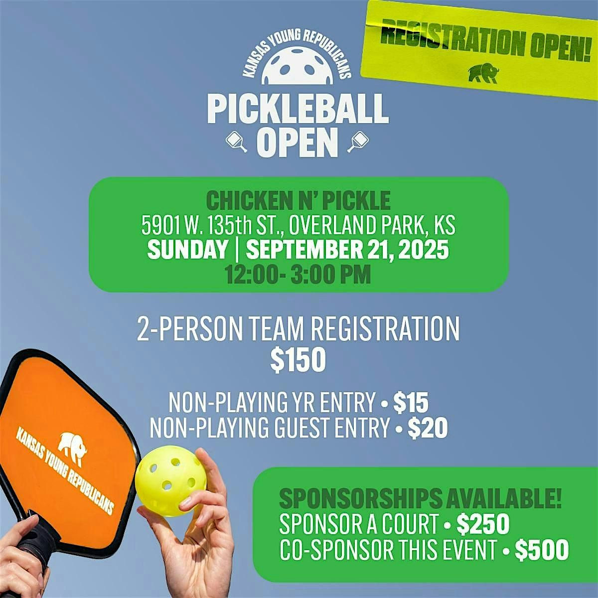 Kansas Young Republican - Pickleball Open