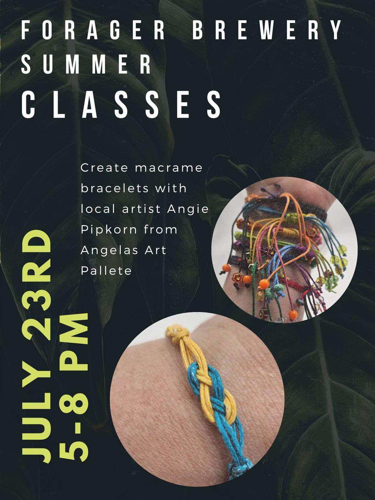 Create your own macrame bracelets with local artist Angie Pipkorn