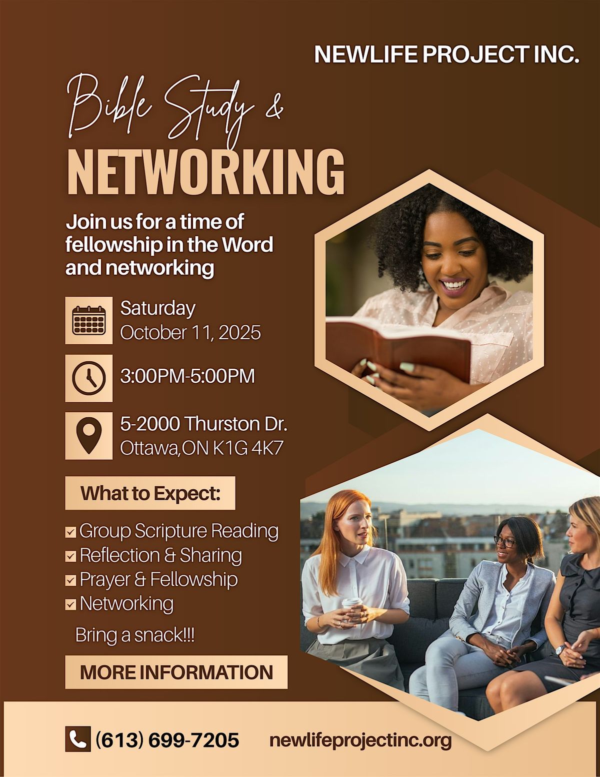 Join us for a time of fellowship in the Word and networking