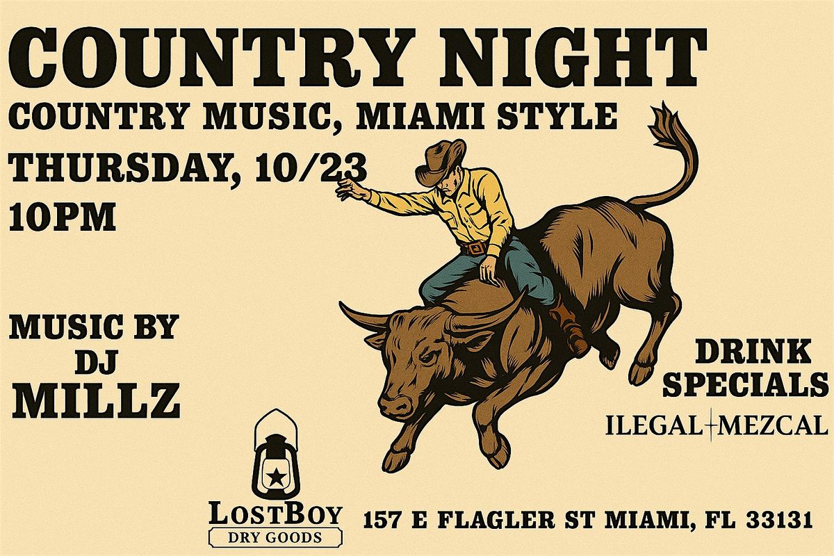 COUNTRY NIGHT AT LOST BOY DRY GOODS
