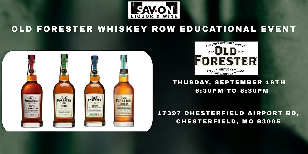 Old Forester Whiskey row educational event