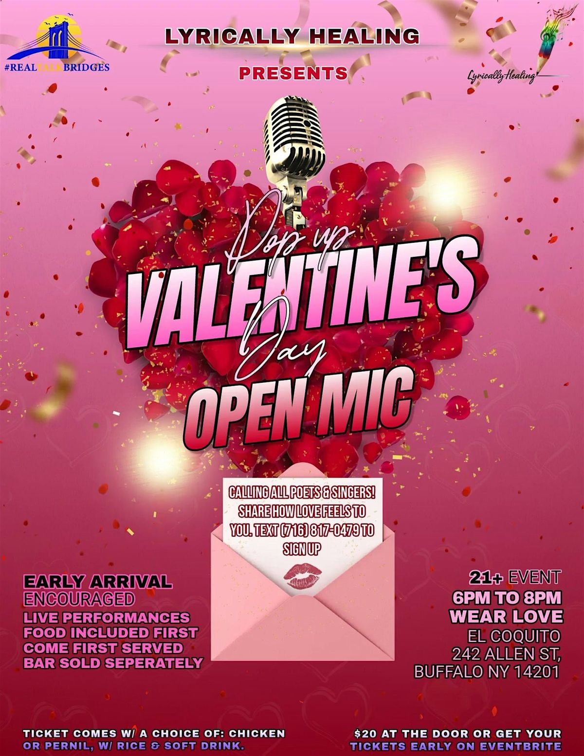 Lyrically Healing Presents: Pop-Up Valentine\u2019s Day Open Mic