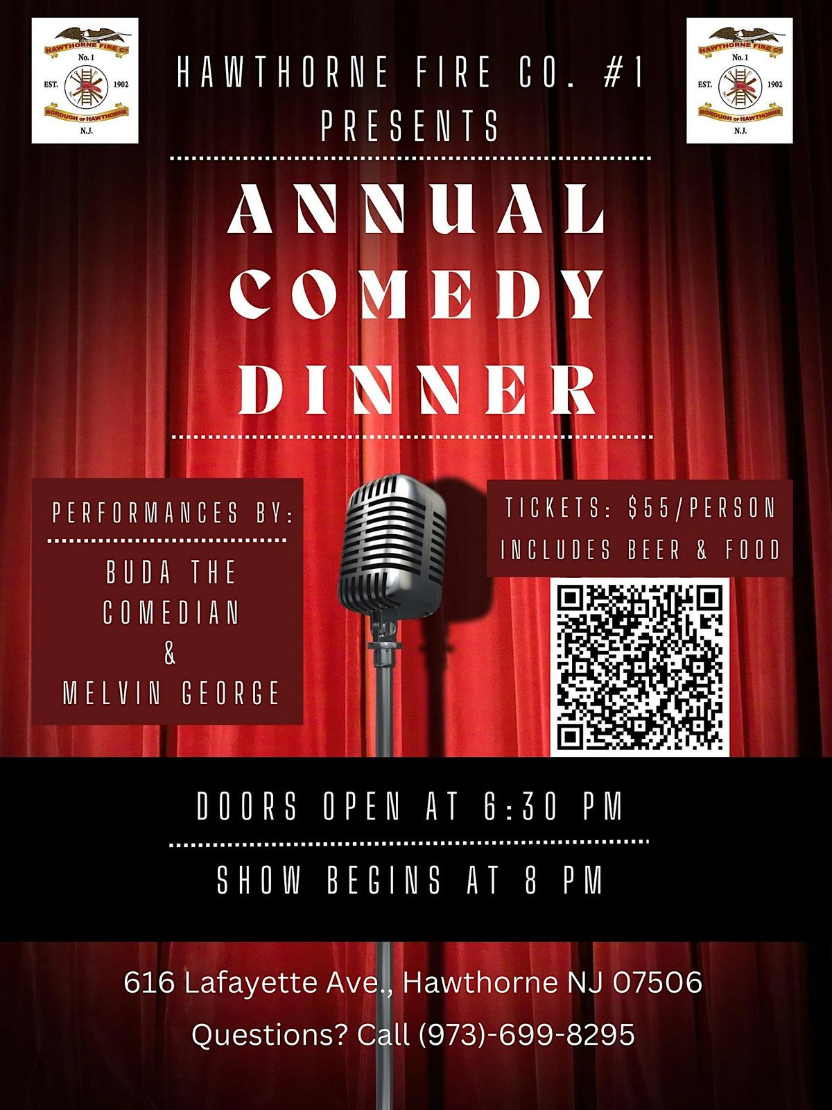 Hawthorne Fire Company #1\u2019s  annual Comedy Dinner