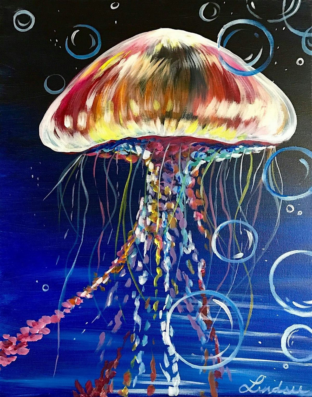 Toledo Paint and Sip Party - Abstract Jellyfish