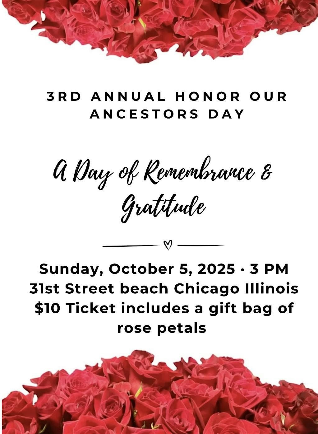 3rd Annual Honor Our Ancestors Day