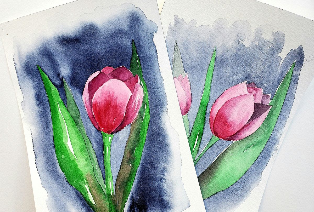 Watercolor For Beginners:  Tulips