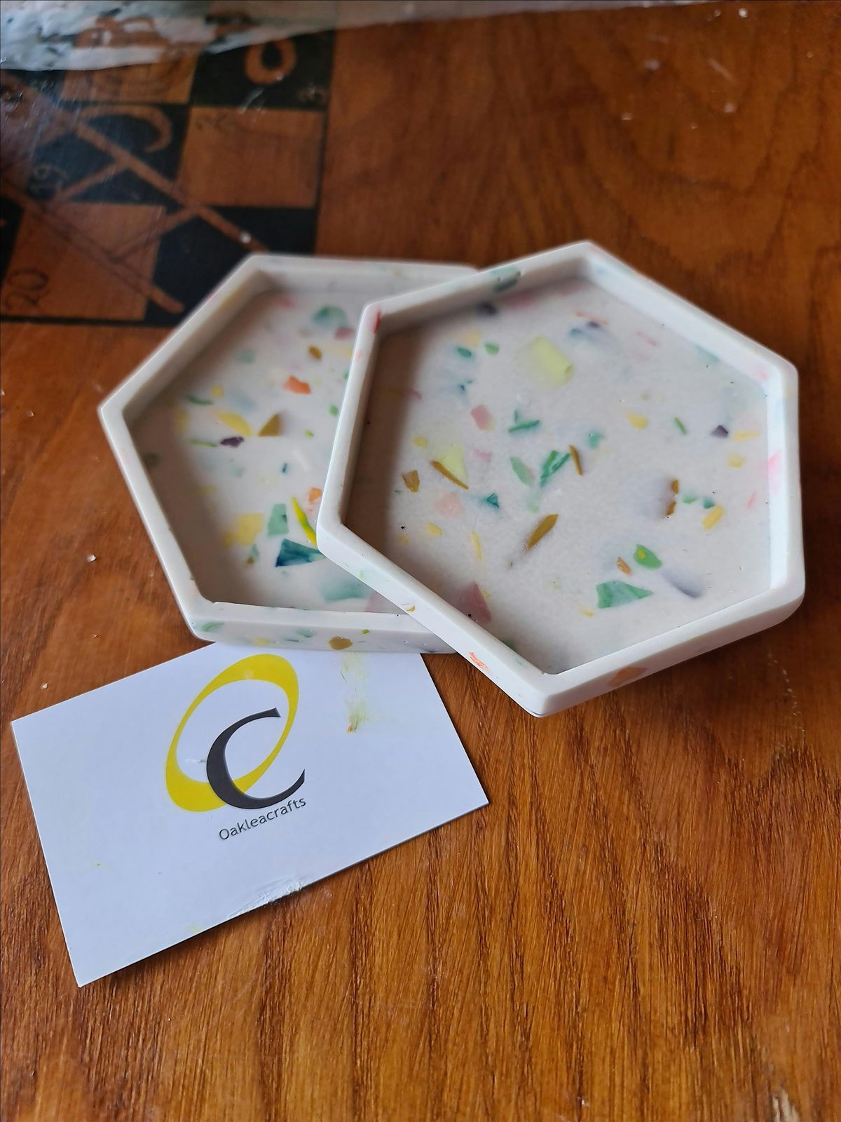 Terrazzo Pot or Trinket Tray\/Coasters Workshop