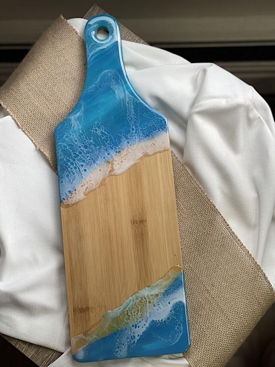Ocean-Inspired Charcuterie Board with Resin - Sun, April 12th, 2026 ...